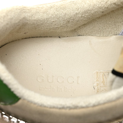 Gucci Nubuck Calfskin Web Removable Crystals Screener Sneakers 40 Dusty Milk New Mystic White 12 of 15