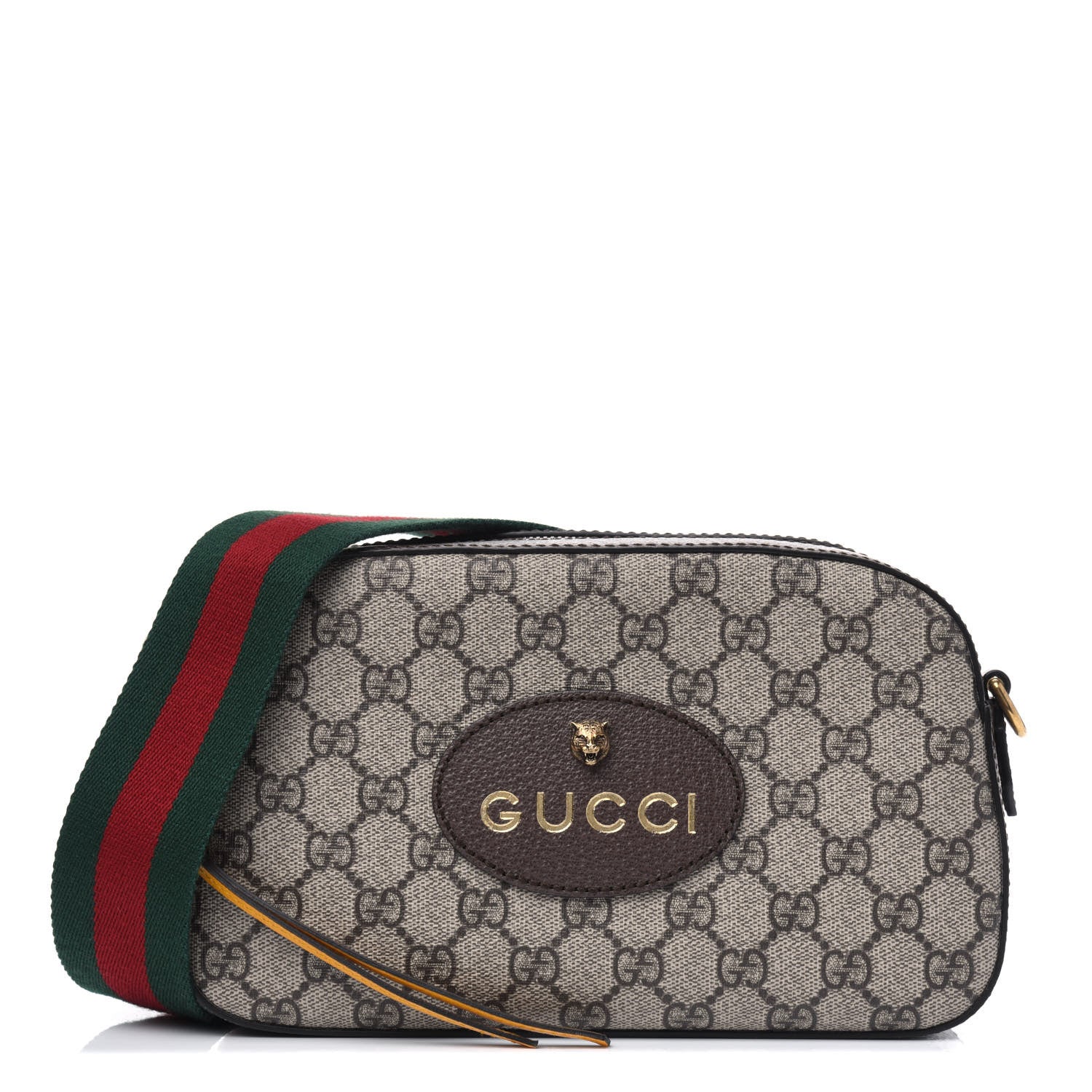 Gucci GG Supreme Monogram Web Neo Vintage Shoulder Bag Beige New Acero Crop 1 of 4