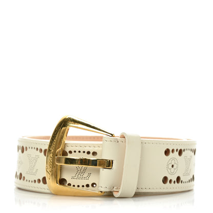 Louis Vuitton Nomade Perforation Belt 90 36 White 1 of 6