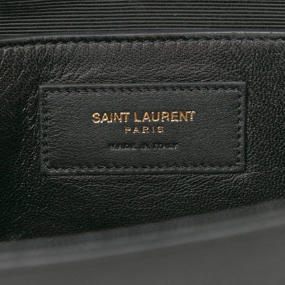 Saint Laurent Grain De Poudre Monogram Cassandre Clutch Black 10 of 15