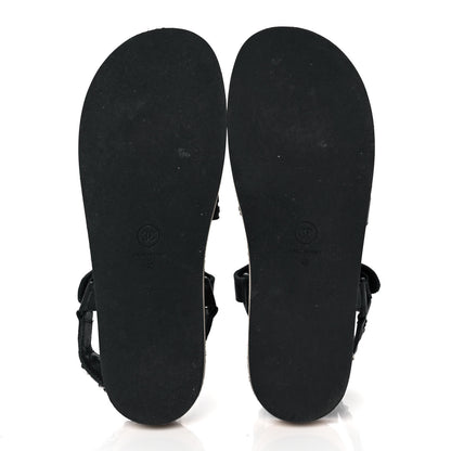 Chanel Lambskin Chain Sandals 40 Black 5 of 9
