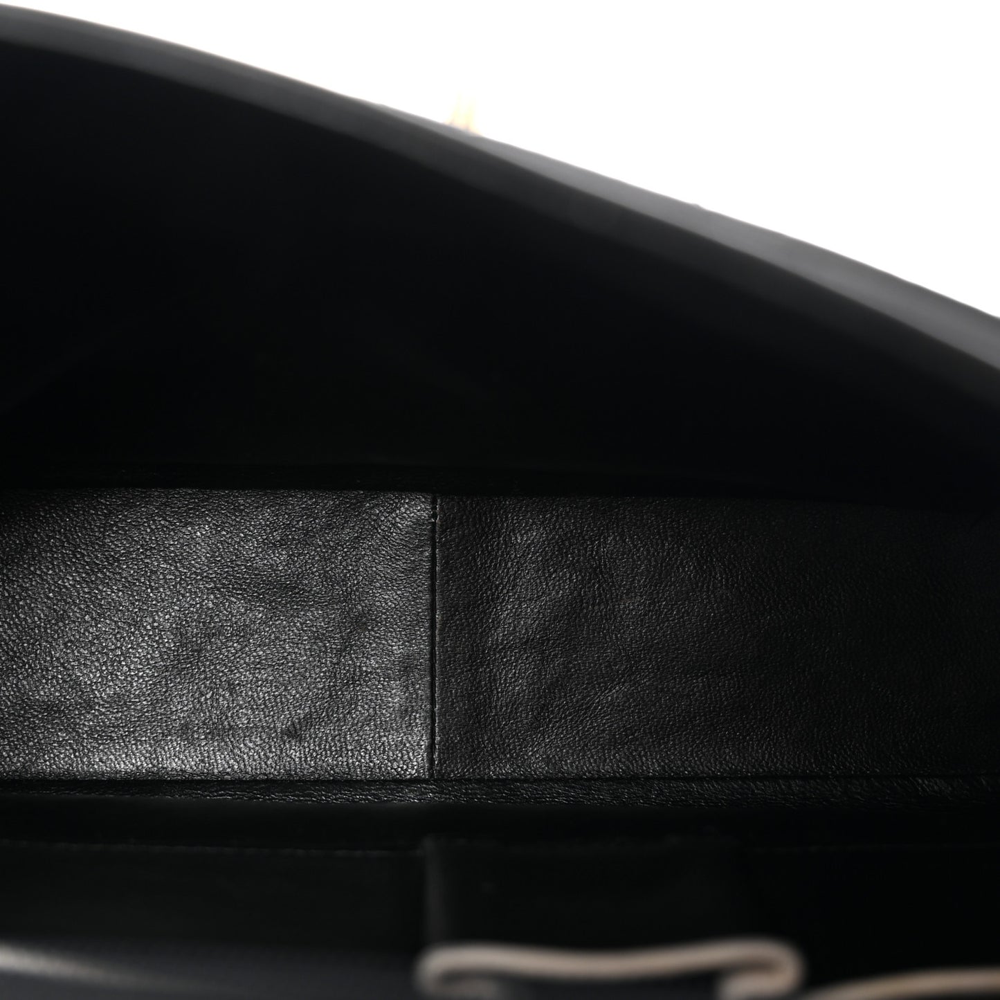 Lambskin Quilted Single Flap Black White