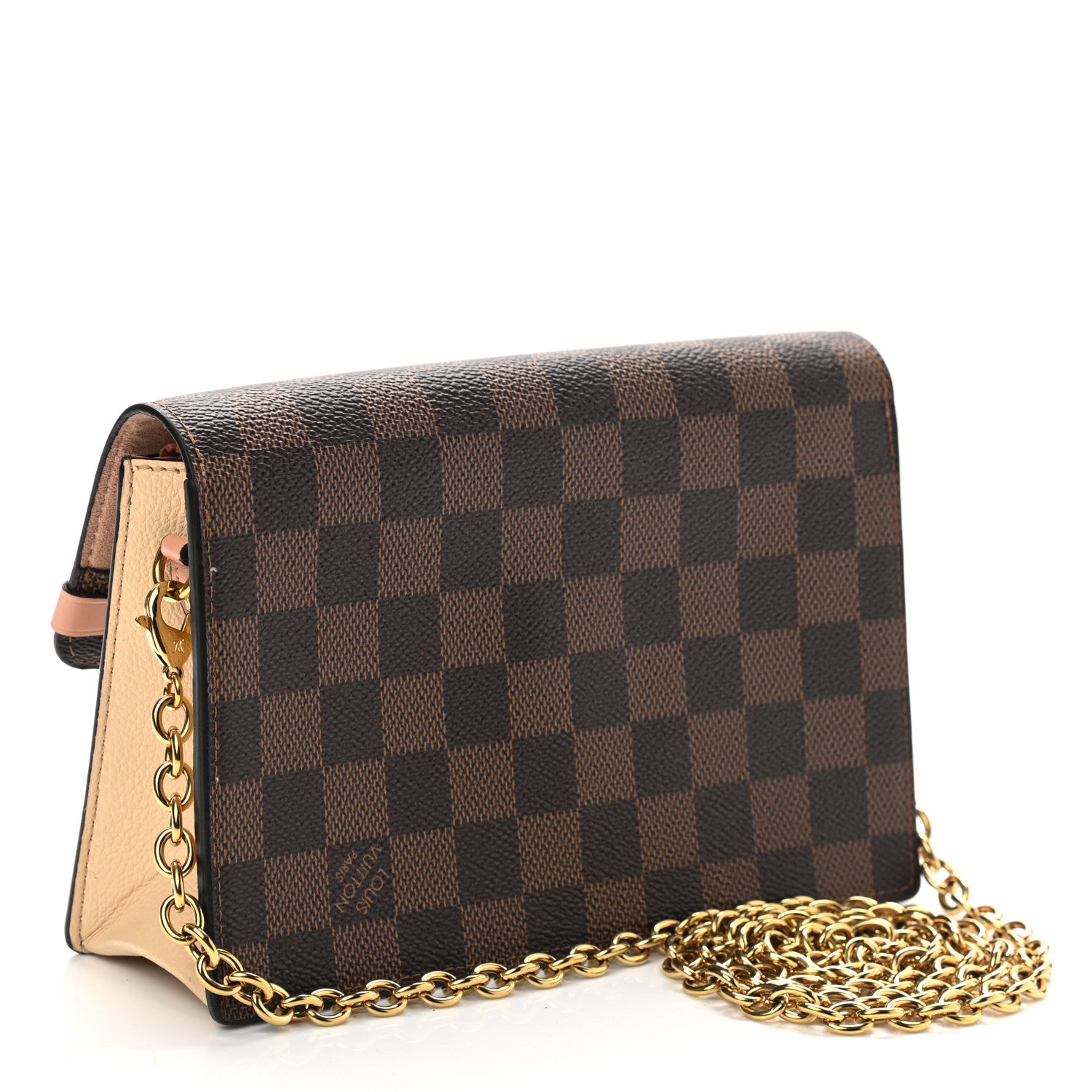 Louis Vuitton Damier Ebene Vavin Chain Wallet Creme 3 of 11