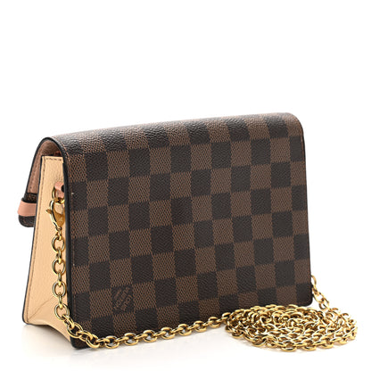 Louis Vuitton Damier Ebene Vavin Chain Wallet Creme 3 of 11