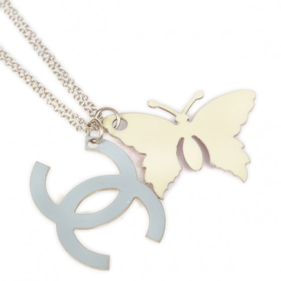 Resin Butterfly CC Necklace Multicolor