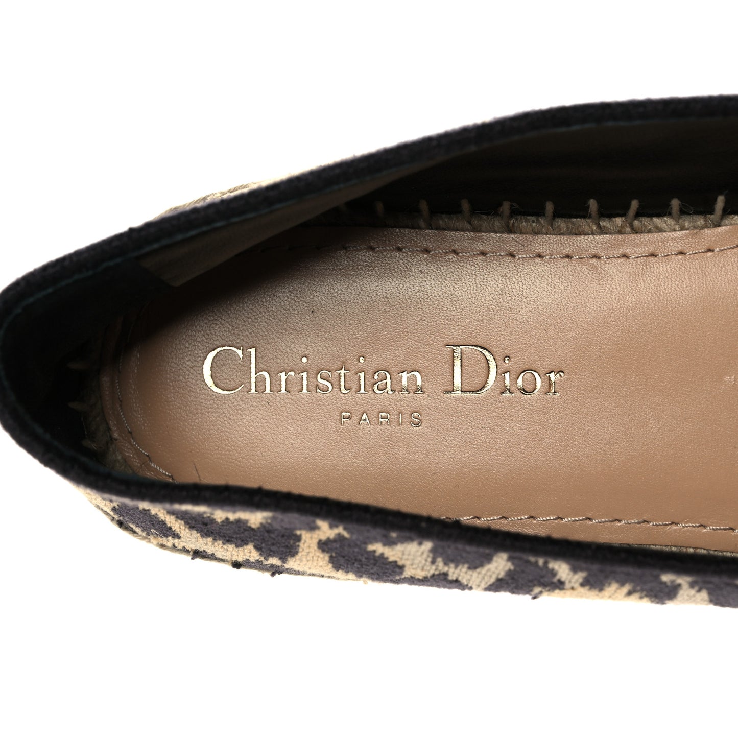 Cotton Embroidered Leopard Print Granville Espadrille 40 Natural