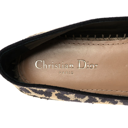 Christian Dior Cotton Embroidered Leopard Print Granville Espadrille 40 Natural 7 of 9