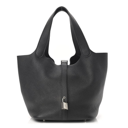 Hermes Taurillon Clemence Picotin Lock 22 MM Black 1 of 11
