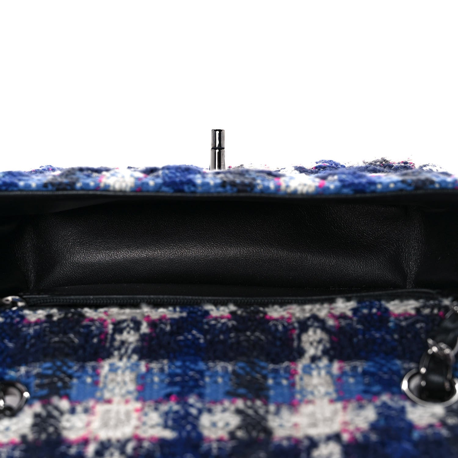 Chanel Tweed Quilted Mini Rectangular Flap Blue Multicolor 4 of 8