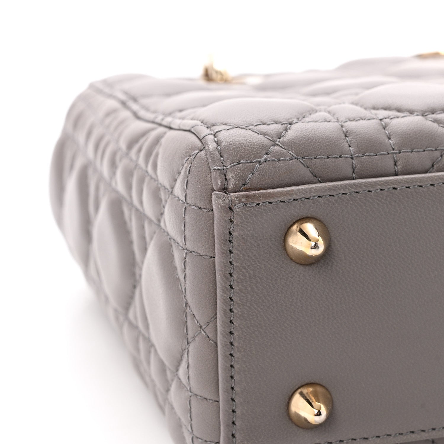 Christian Dior Lambskin Cannage Small Lady Dior Grey 1885299