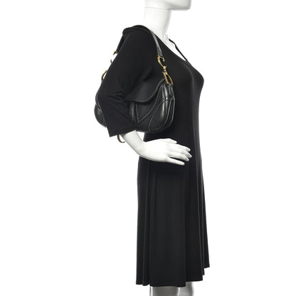 Christian Dior Calfskin Double Saddle Bag Black 2 of 14