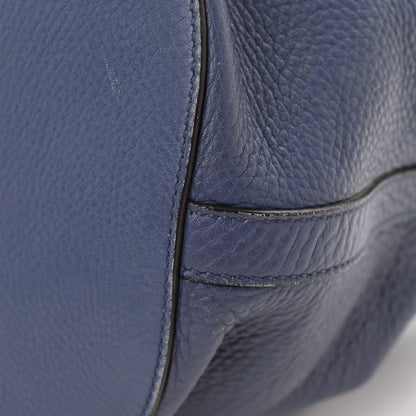 Gucci Pebbled Calfskin Miss Bamboo Bucket Bag Blue 13 of 16