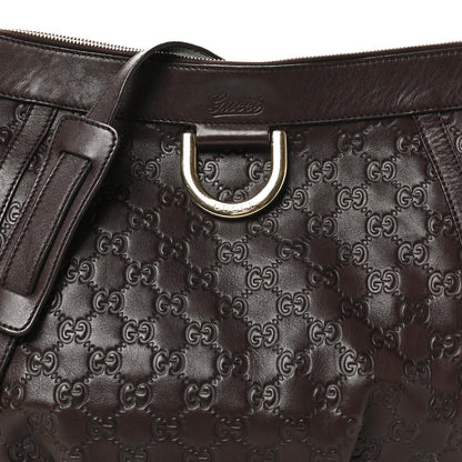 Gucci Guccissima Large D Ring Messenger Dark Brown 8 of 10