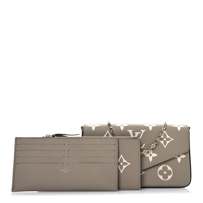Louis Vuitton Empreinte Monogram Giant Felicie Pochette Tourterelle Creme 3 of 12