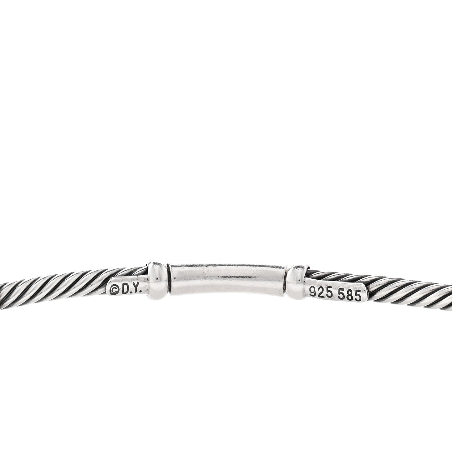 Sterling Silver 14K Yellow Gold Blue Topaz Hampton Cable Choker Necklace