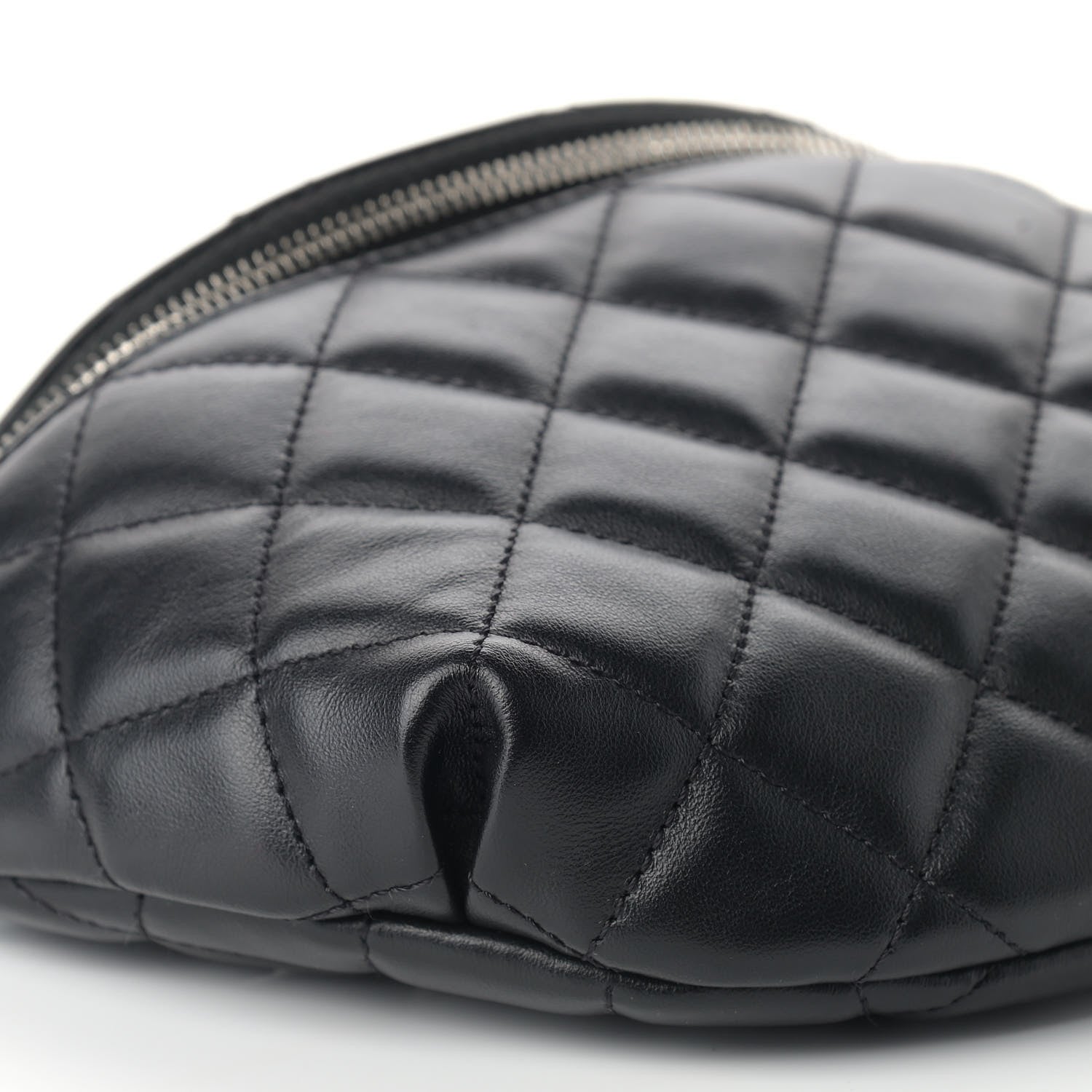 Chanel Lambskin Quilted Waist Belt Bag Black 8 of 9