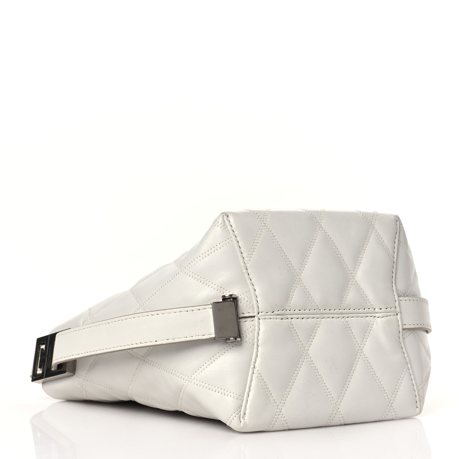 Givenchy Lambskin Quilted Mini GV Bucket Bag White 4 of 10