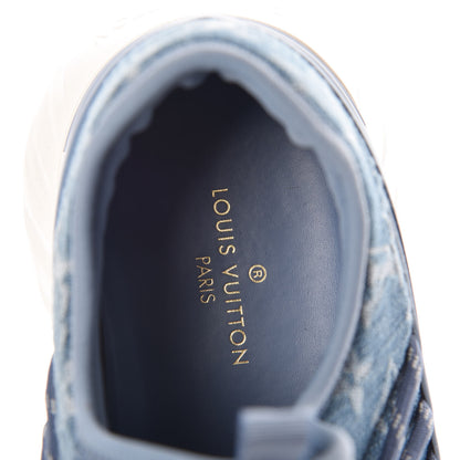 Louis Vuitton Denim Rubber Monogram Fastlane Low Sneakers 10 Navy 5 of 7