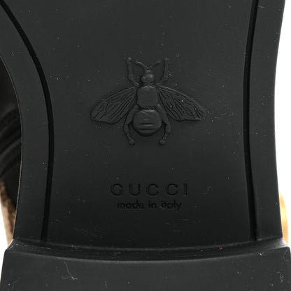 Gucci Flores Calfskin Monogram Maxi GG Nappa Matelasse Double G 40mm Ankle Boots 36.5 Black Camel Ebony 8 of 9