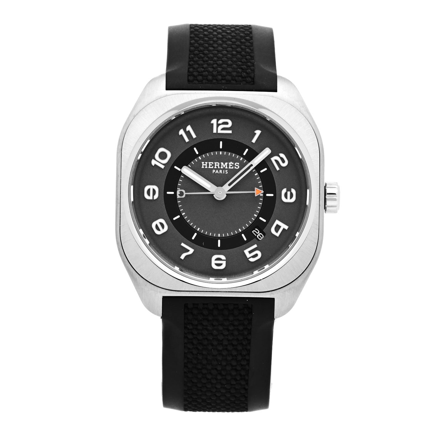 Hermes Titanium Rubber 39mm H08 Automatic Watch Noir 1 of 5