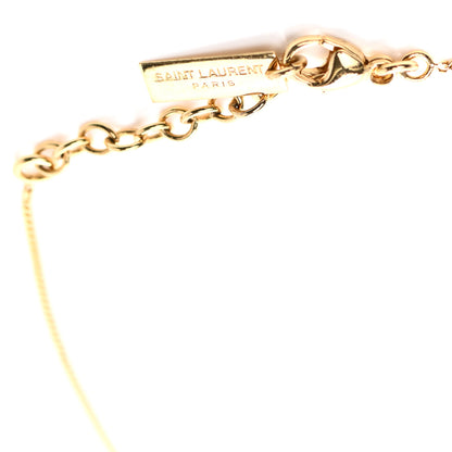 Saint Laurent Brass Monogram Charm Bracelet 4 of 4
