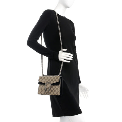Gucci GG Supreme Monogram Mini Dionysus Shoulder Bag Black 2 of 9