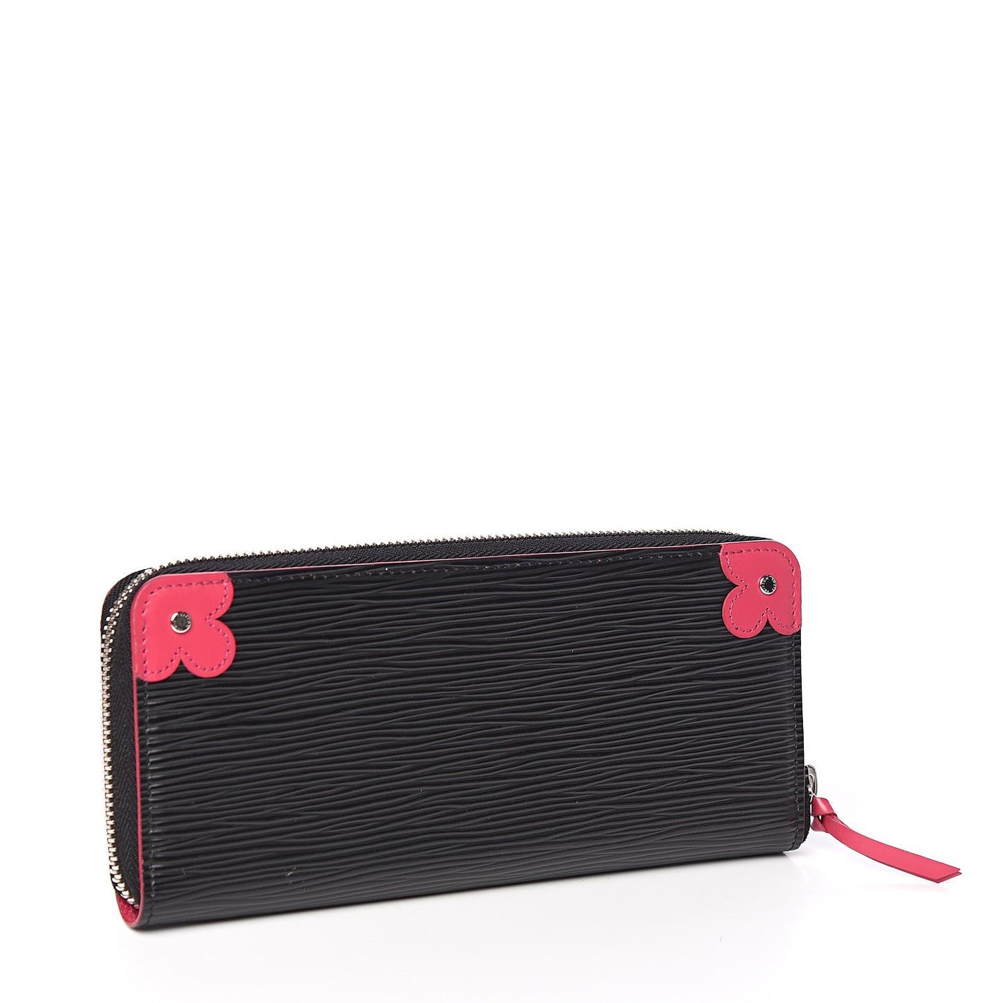 Epi Blooming Corners Clemence Wallet Black