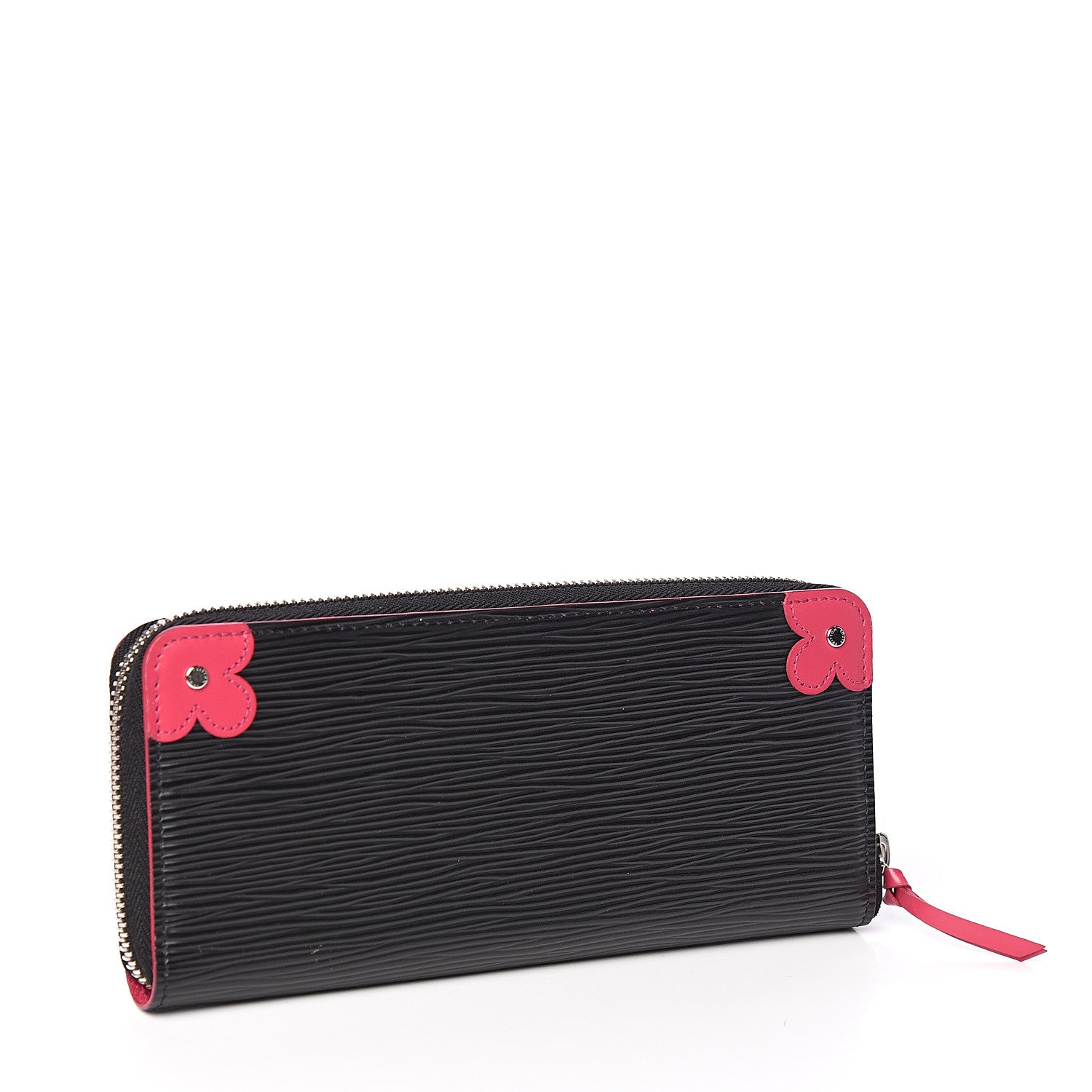 Louis Vuitton Epi Blooming Corners Clemence Wallet Black 2 of 7