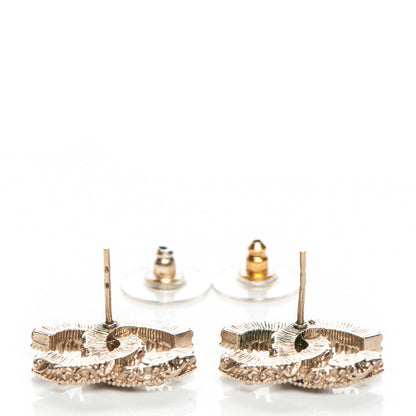Chanel Enamel CC Baroque Earrings Black Gold 5 of 5
