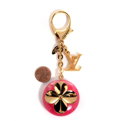 Louis Vuitton Acetate Hollow Flower Bag Charm Fuchsia 2 of 5