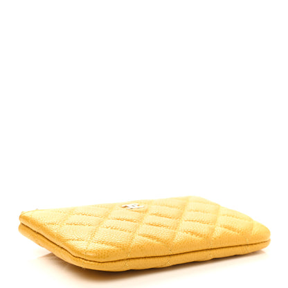 Chanel Caviar Quilted Small Cosmetic Case Yellow 4 of 7