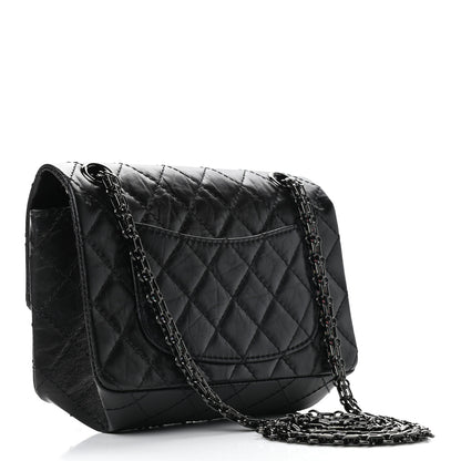 Chanel Aged Calfskin Quilted 2.55 Reissue Mini Flap So Black 3 of 9