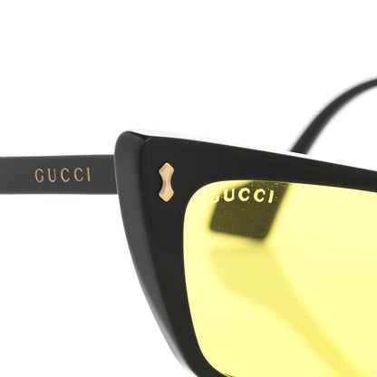 Gucci Acetate Cat Eye Sunglasses GG0626S Black Yellow 7 of 9