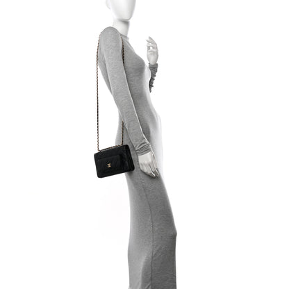 Chanel Caviar Quilted Pocket Clutch With Chain WOC Black 2 of 13