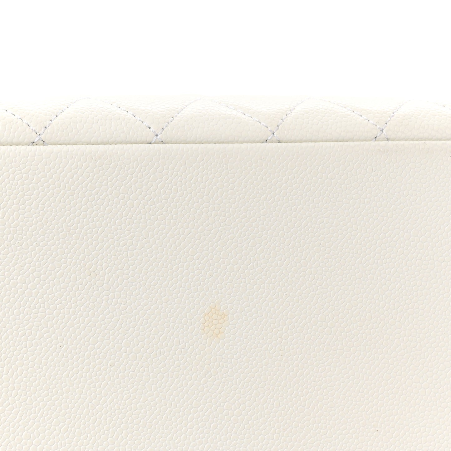 Caviar Quilted Grand Shopping Tote GST White