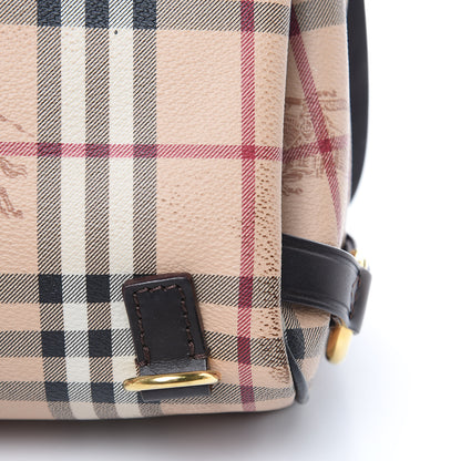 Burberry Haymarket Check Large Bridle Saddle Bag Dark Clove Brown 7 of 14