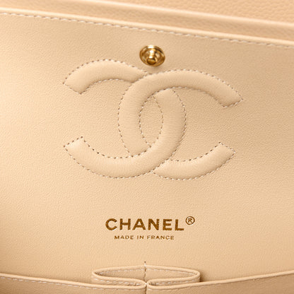 Chanel Caviar Quilted Medium Double Flap Beige 6 of 12