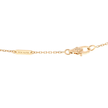Van Cleef & Arpels 18K Yellow Gold Mother of Pearl Sweet Alhambra Pendant Necklace 4 of 5
