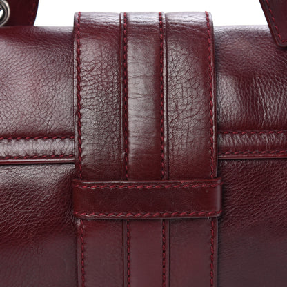Lanvin Calfskin Flap Shoulder Bag Burgundy 10 of 10