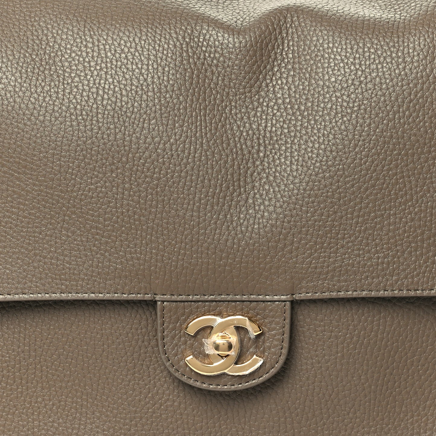 Grained Calfskin Souplissimo Maxi Flap Light Brown