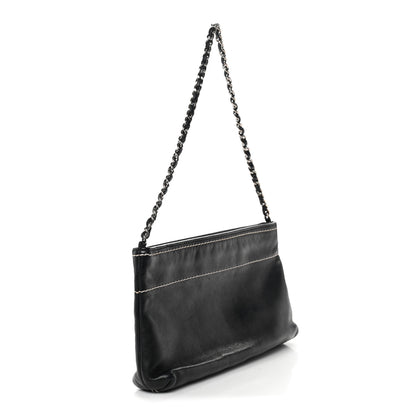 Chanel Lambskin Lax Pochette Black 3 of 10