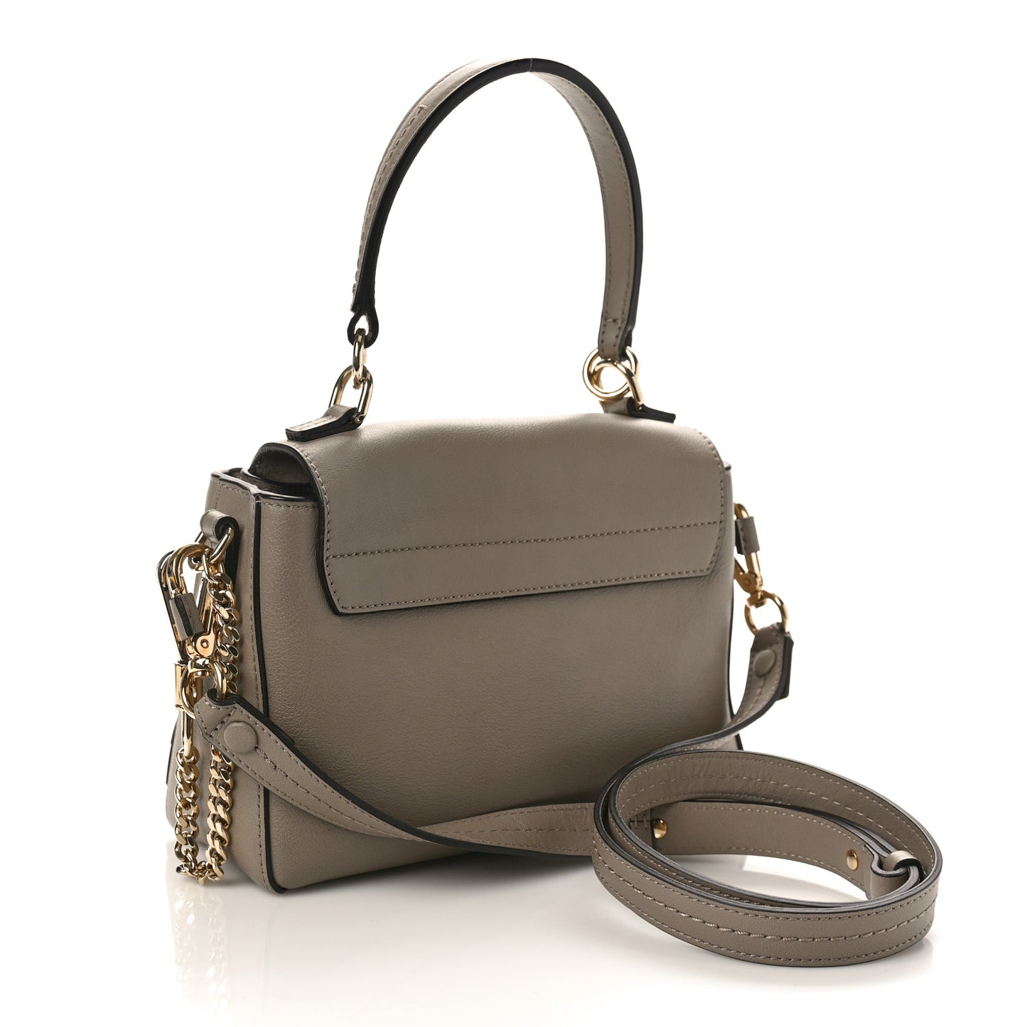Calfskin Mini Faye Day Shoulder Bag Motty Grey