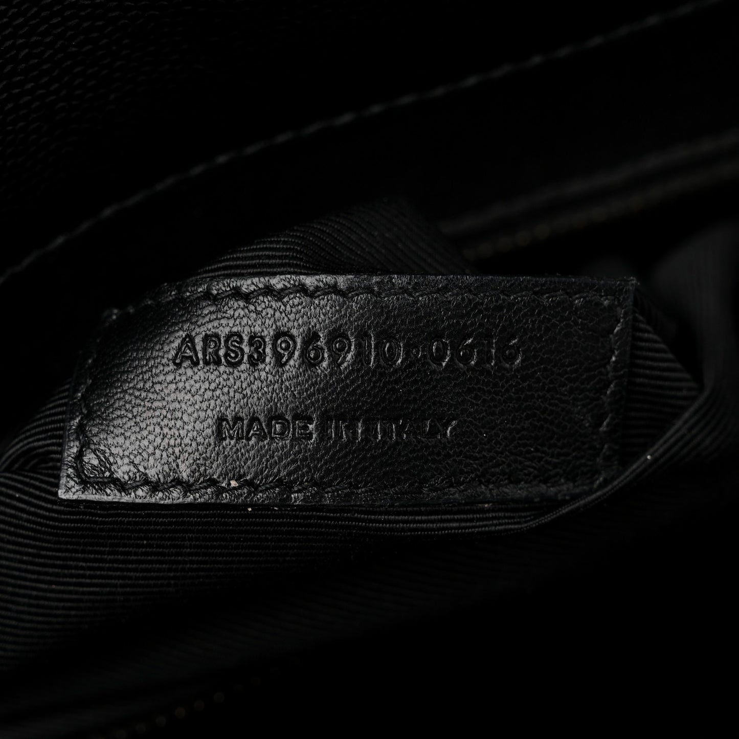 Grain De Poudre Textured Mixed Matelasse Large Triquilt Monogram Monochrome Satchel Black