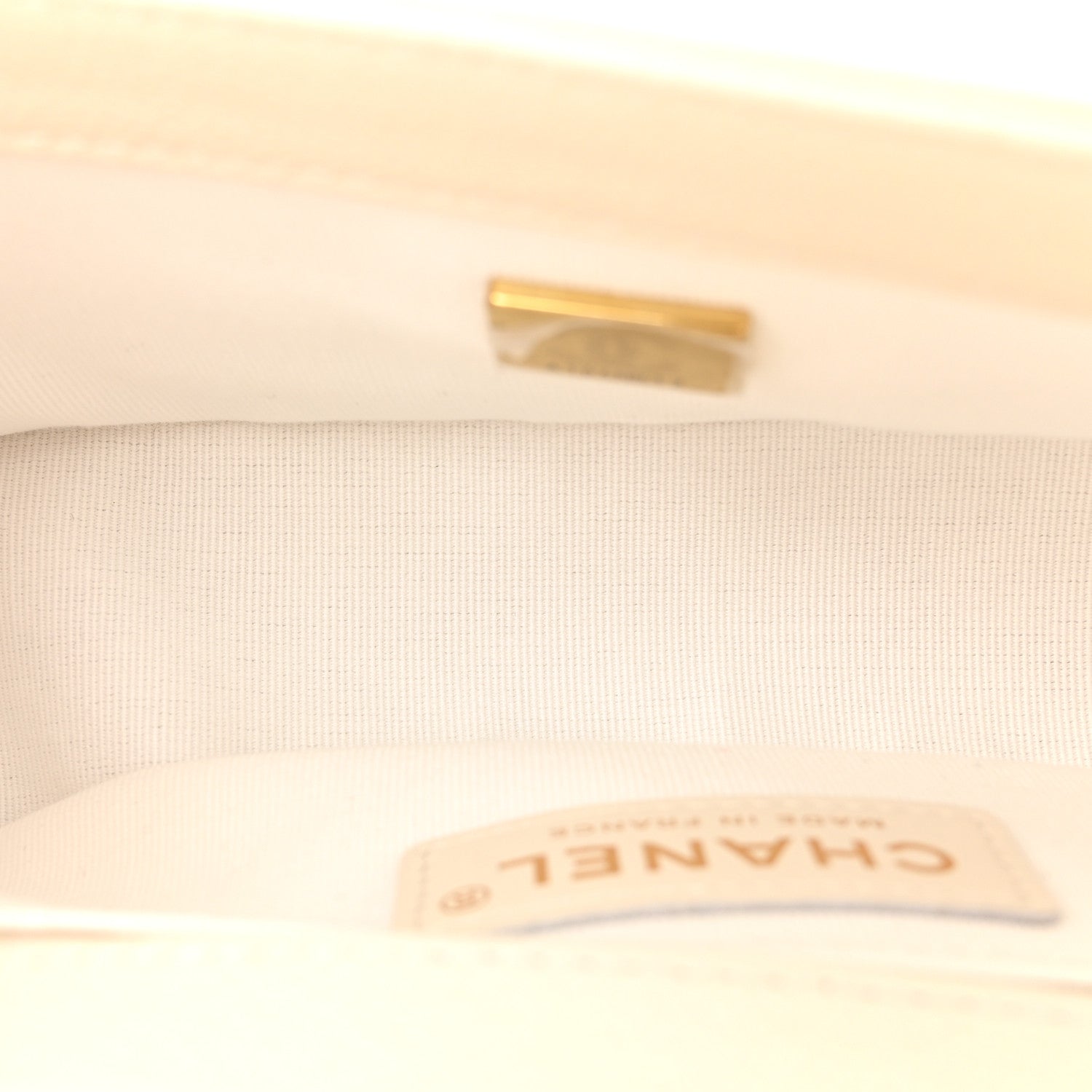 Chanel Caviar Chevron Quilted Small Boy Flap White 5 of 11