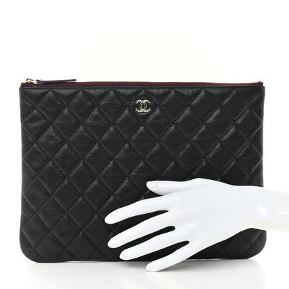Chanel Caviar Quilted Medium Cosmetic Case Black 2 of 9