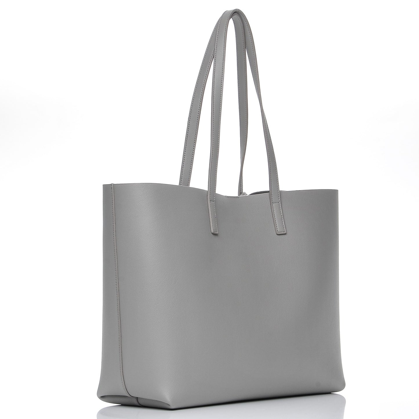 Calfskin Large Shopping Tote Oyster Grey