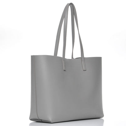 Saint Laurent Calfskin Large Shopping Tote Oyster Grey 3 of 10