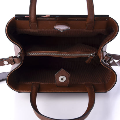 Fendi Vitello Elite Petite 2Jours Tote Walnut 6 of 11