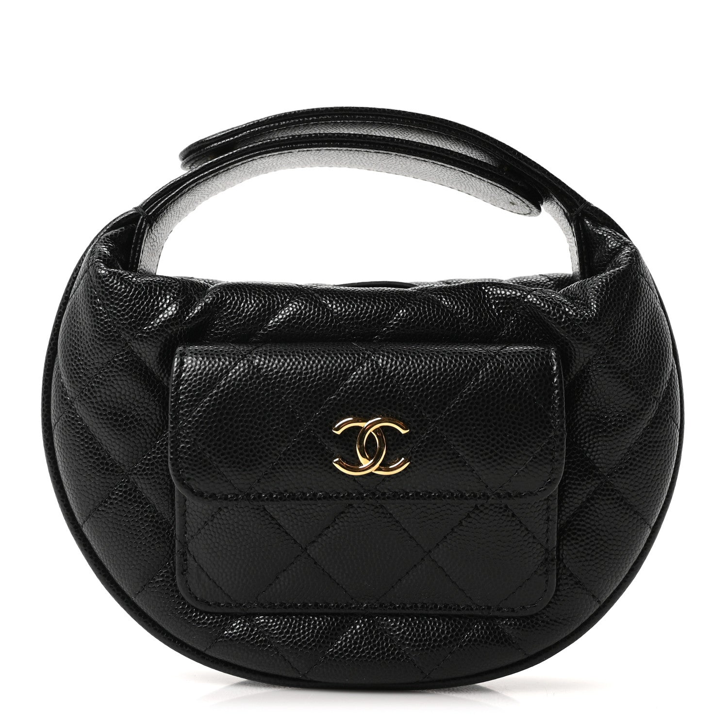 Chanel Caviar Quilted Polly Pocket Pouch Hobo Black 1 of 10
