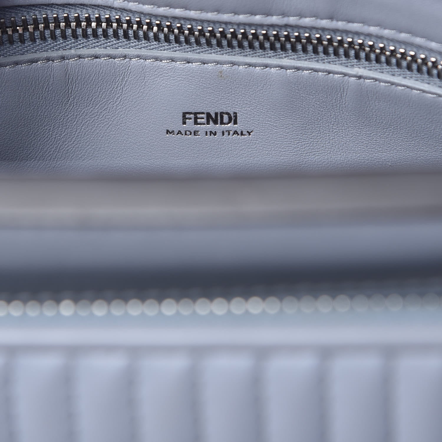 Fendi Shiny Nappa Trapuntata Small DotCom Click Chain Satchel Ardesia 8 of 9